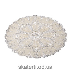 Кругла вінілова серветка на стіл 38см (521-108BS)
