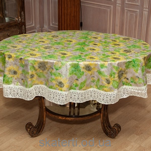Скатерть шелкография 135х180см.овал(3017/5)
