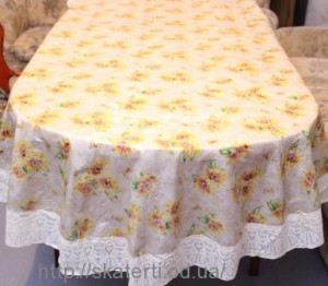 Скатерть шелкография 150х230см.овал(3018/10)