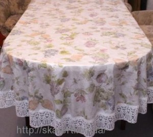 Скатерть шелкография 150х230см.овал(3018/11)