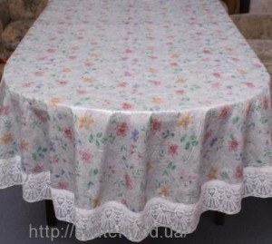 Скатерть шелкография 150х230см.овал(3018/8)