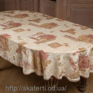 Жаккардовая скатерть 150х230см.овал(2818/2)