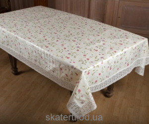Скатерть виниловая на фланелевой основе Meiwa Damask 135x178см(362/3)