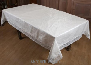 Скатерть виниловая на фланелевой основе Meiwa Damask 152x228см(363/1)