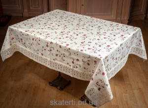 Скатерть виниловая на фланелевой основе Meiwa Damask 152x228см(363)