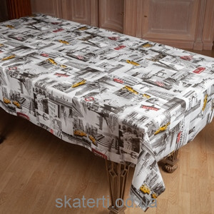 Клеёнчатая скатерть на стол Ситилайф 110х140см(8666/6)